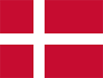Flag of Denmark. Illustration.