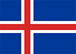 Flag of Iceland. Illustration.