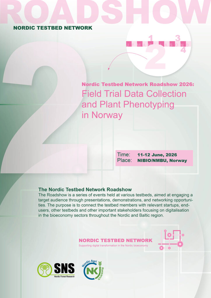 First page of the invitation to the event, in pink and green.